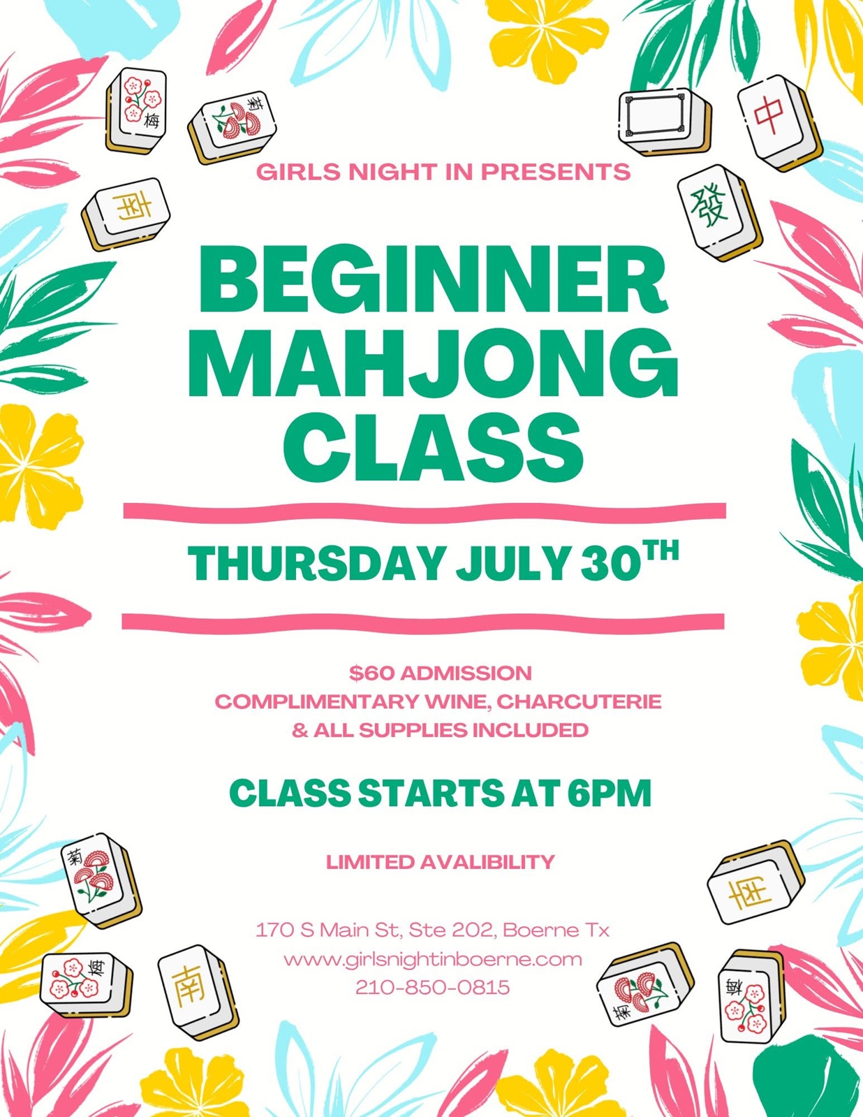 Beginner Mahjong Class at Girls Night In