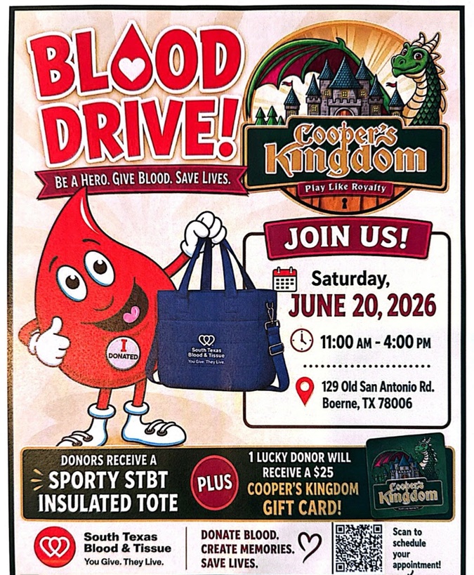 Blood Drive at Cooper’s Kingdom
