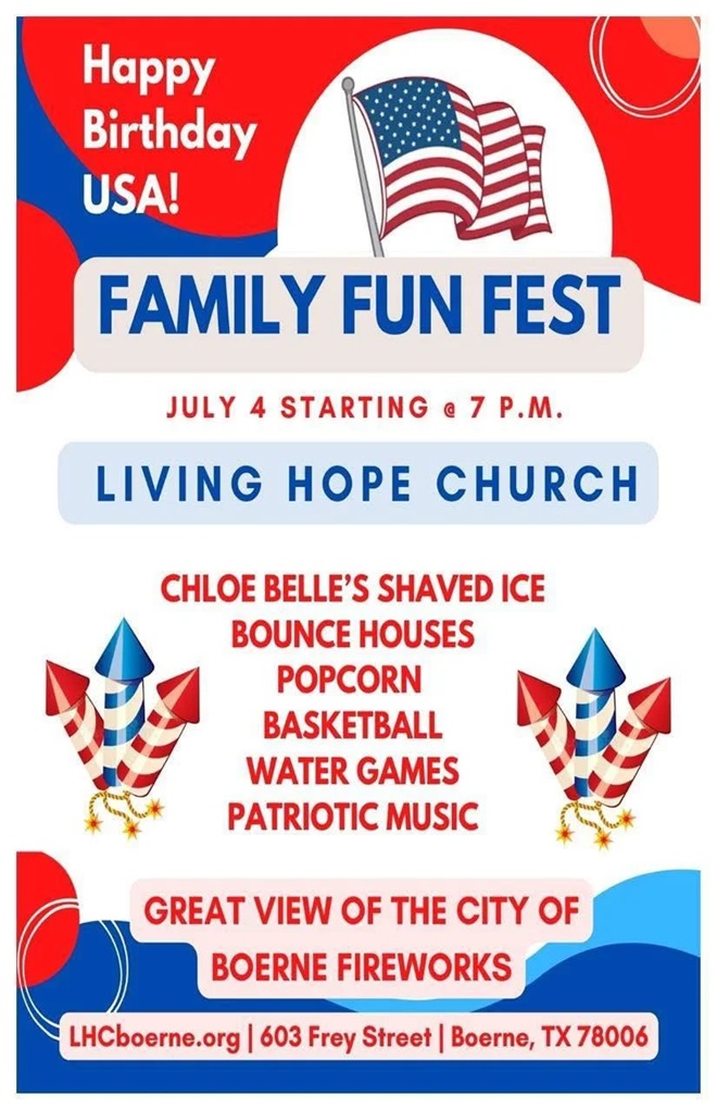 Family Fun Fest & Fireworks Viewing Party at Living Hope Church
