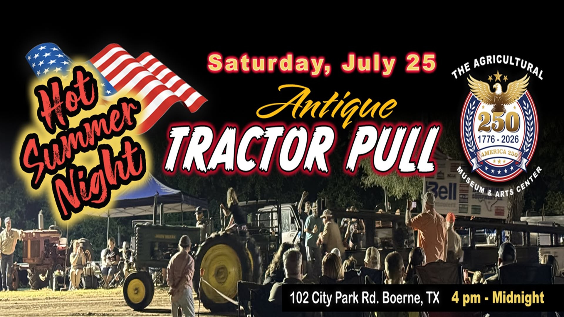 Hot Summer Night Antique Tractor Pull at The Agricultural Museum & Arts Center