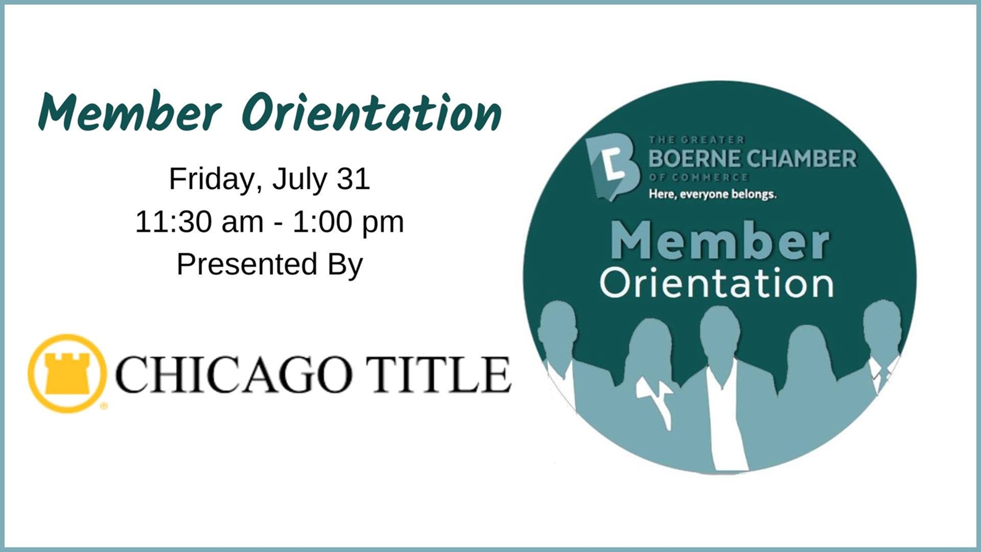 Member Orientation at the Greater Boerne Chamber of Commerce