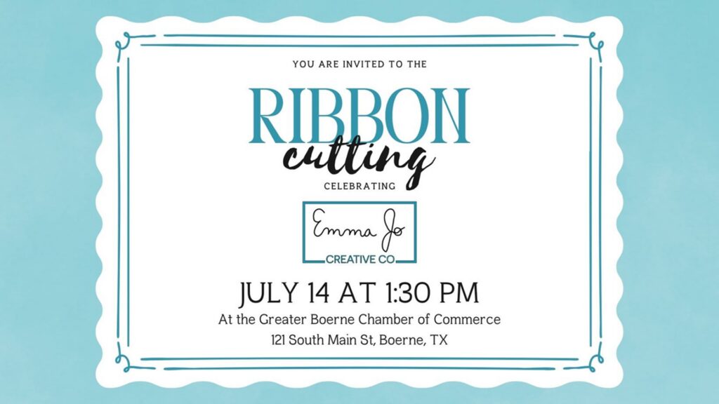Ribbon Cutting for Emma Jo Creative Co at the Greater Boerne Chamber of Commerce