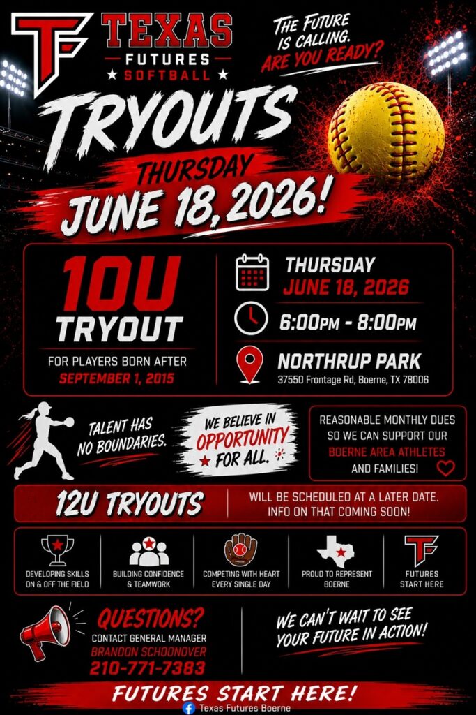 Texas Futures Softball 10U Tryouts at Northrup Ball Park