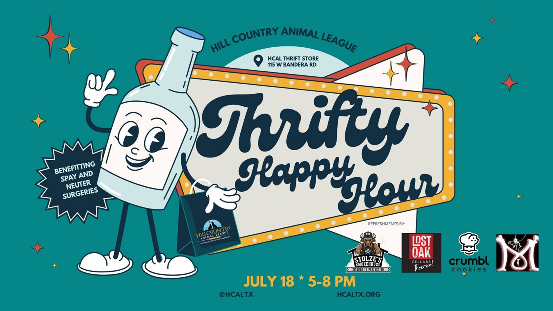 Thrifty Happy Hour at Hill Country Animal League Thrift Store