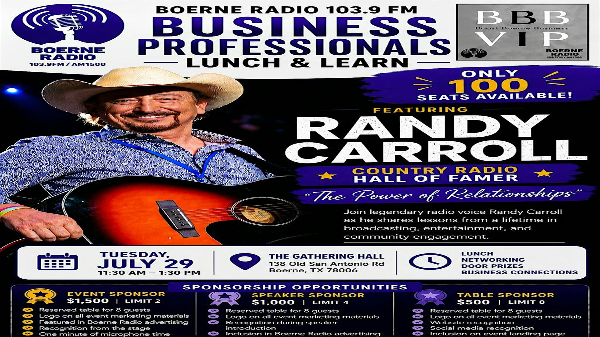 Boerne Radio’s Summer Boost Boerne Business Lunch and Learn at Herff Farm