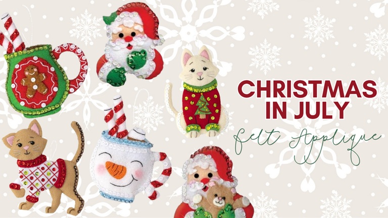 Christmas in July: Felt Appliqué at The Downtown DIY