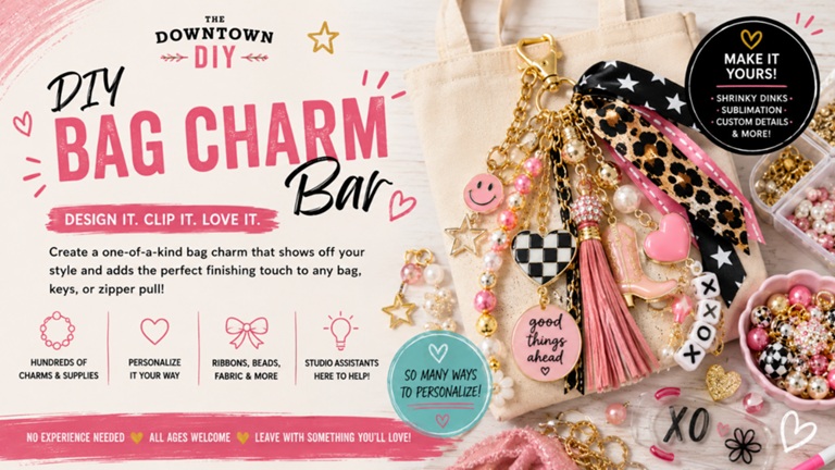 DIY Bag Charm Bar at The Downtown DIY