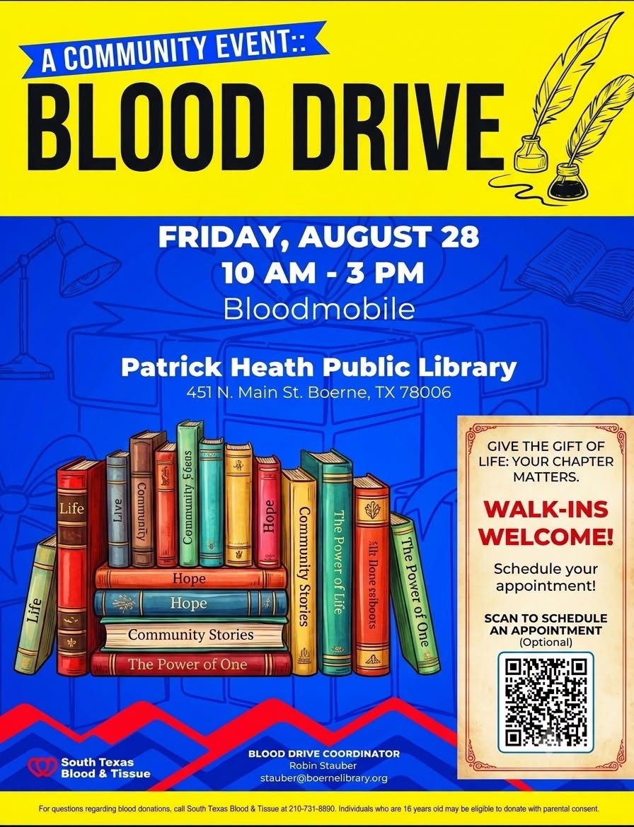 Blood Drive at Patrick Heath Public Library