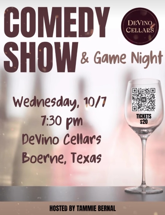 Comedy Show & Game Night at DeVino Cellars
