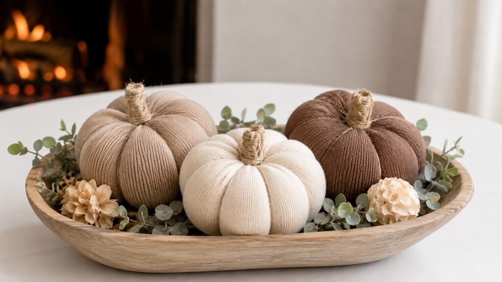 Cozy Knit Pumpkin Trio at The Downtown DIY