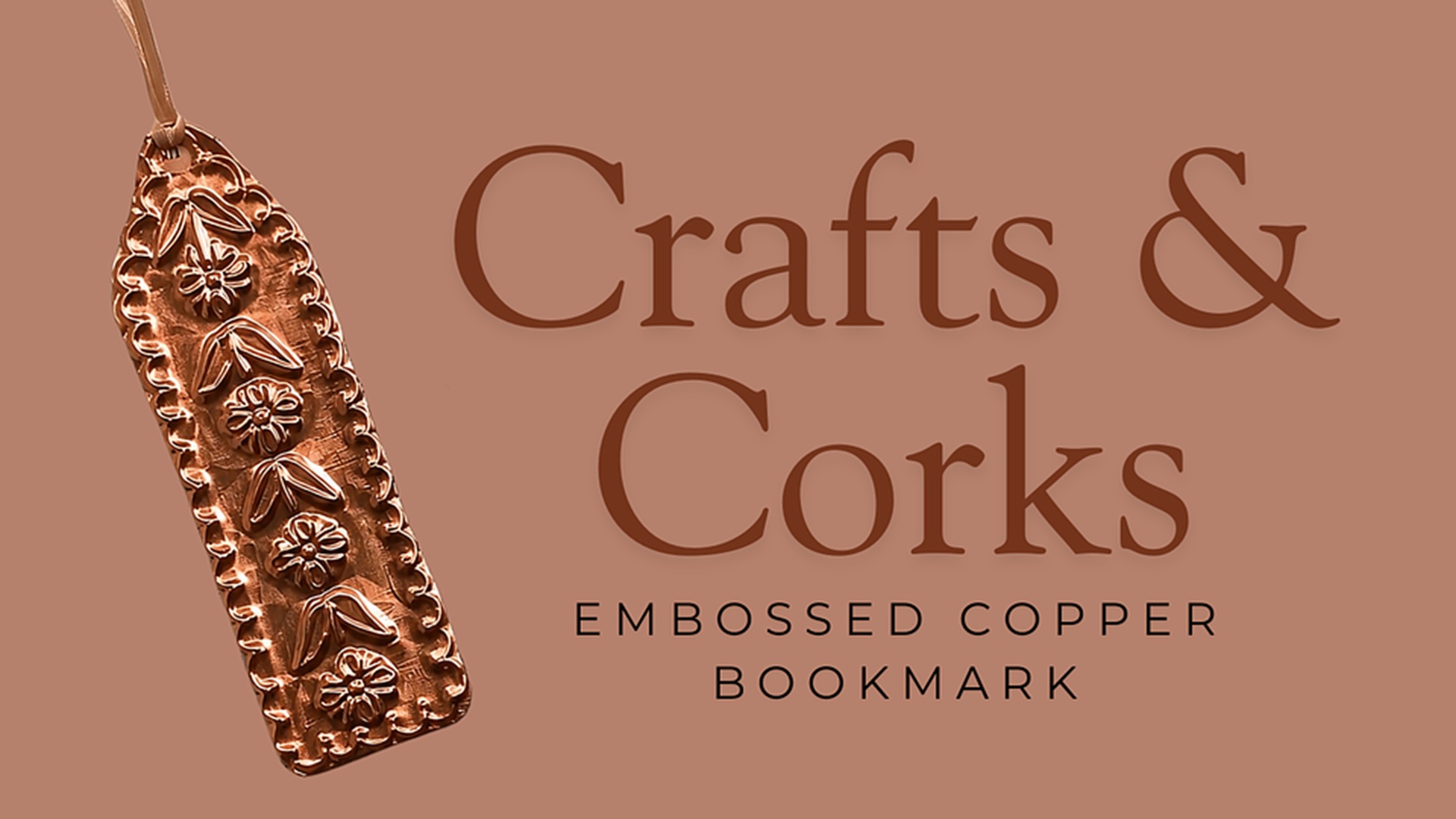 Crafts & Corks: Embossed Copper Bookmark at Lost Oak Cellars
