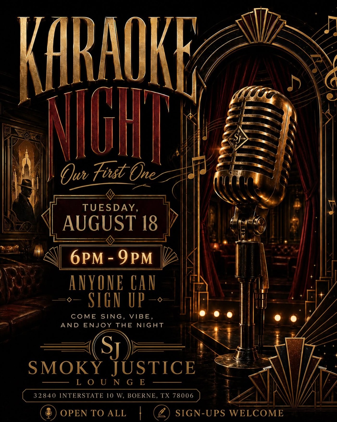 Karaoke Night at Smoky Justice Lounge