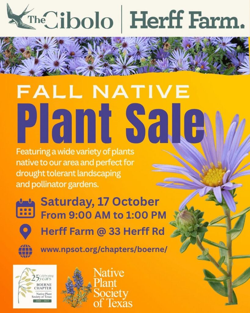 NPSOT Boerne Native Fall Plant Sale at Herff Farm