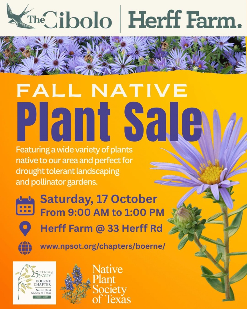 NPSOT Boerne Native Fall Plant Sale at Herff Farm