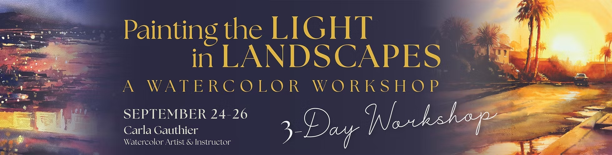 Painting the Light in Landscapes – A Watercolor Workshop at Comfort Inn Conference Room