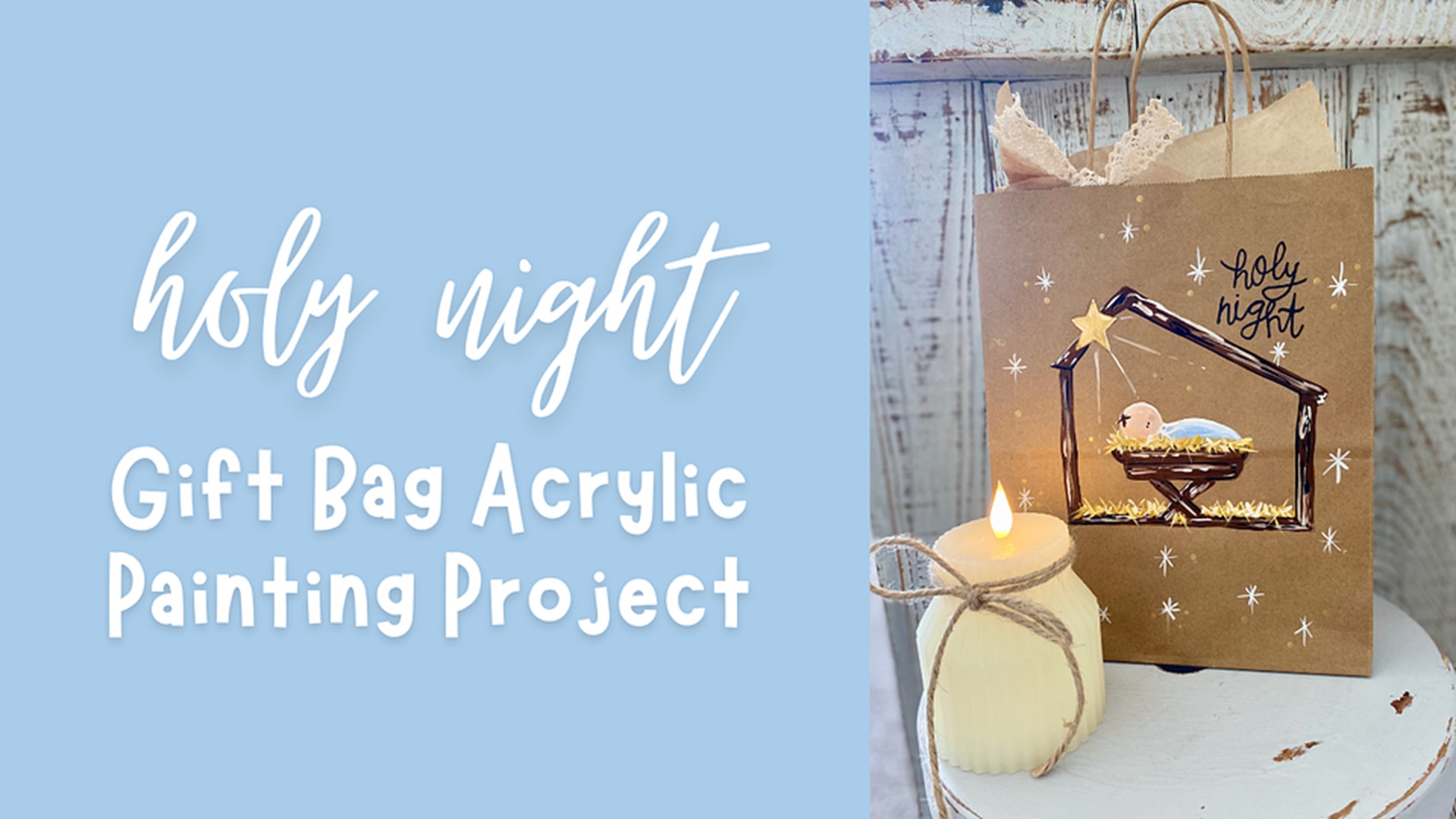 Holy Night: Painted Christmas Gift Bag Workshop at The Downtown DIY