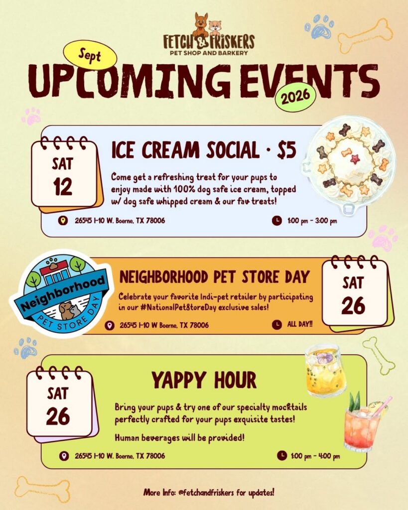 Neighborhood Pet Store Day & Yappy Hour at Fetch & Friskers Pet Shop and Barkery