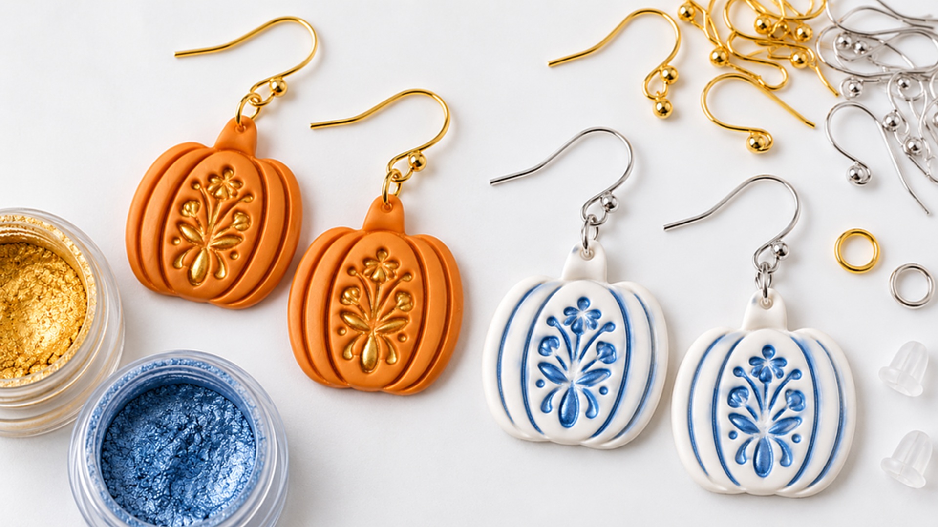 Pumpkin Clay Earrings at The Downtown DIY