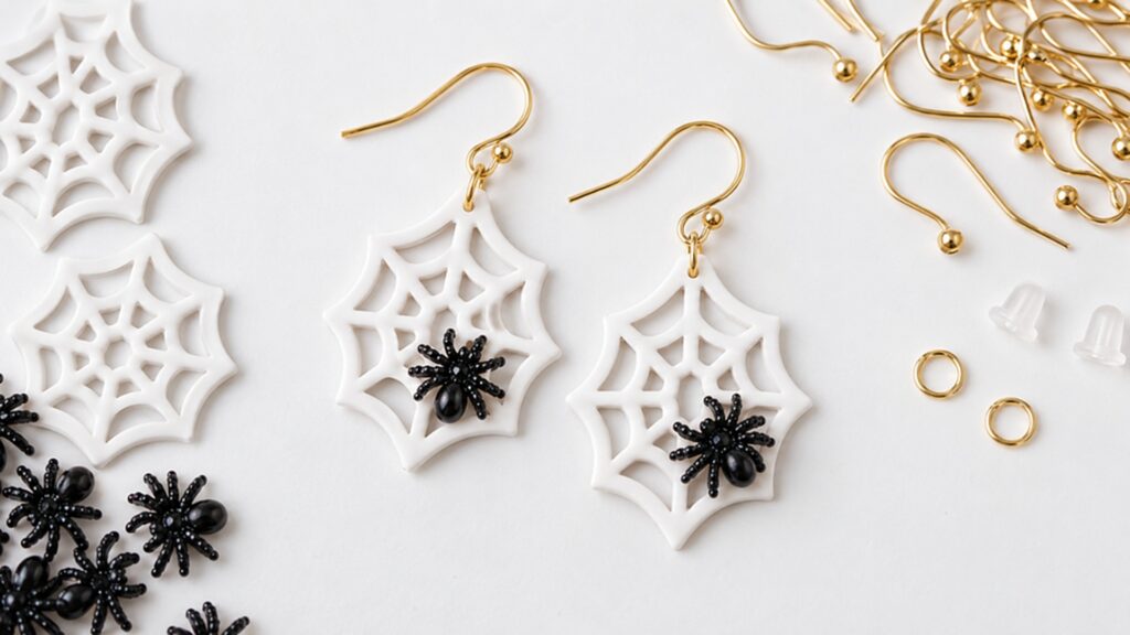 Spiderweb Clay Earrings at The Downtown DIY