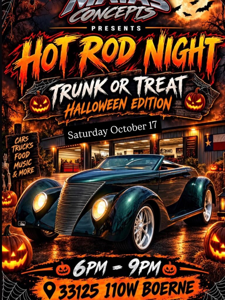 Hot Rod Night: Trunk or Treat Halloween Edition at Matas Concepts