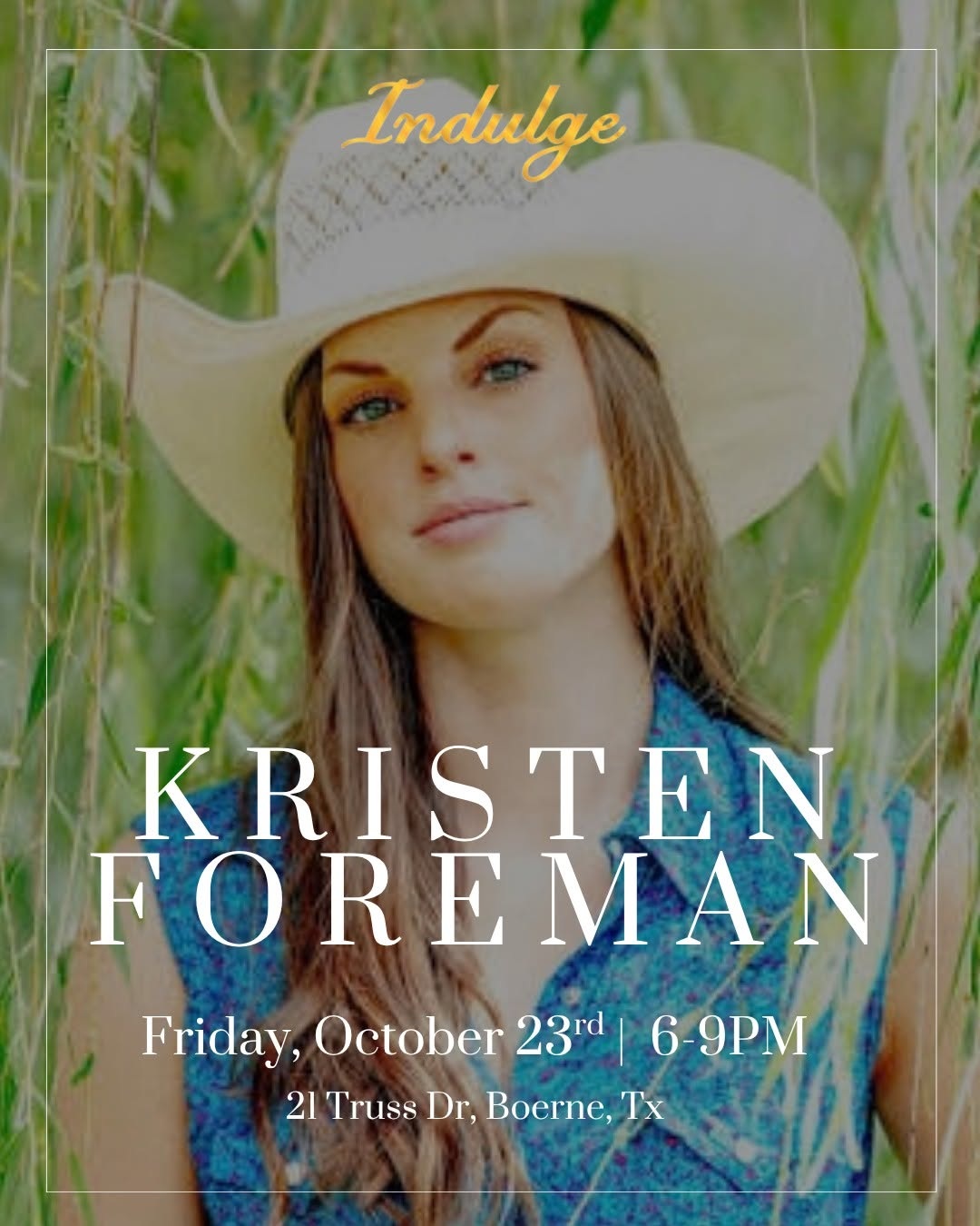 Live Music with Kristen Foreman at Indulge Wine Bar